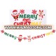 Hot selling Home Decor Party Supplies Christmas Banner Window Tree Wall Decor Banners Christmas Banner