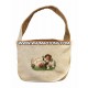 Egg Easter Canvas and Burlap Storage Basket, Easter Bunny Bag for Kids